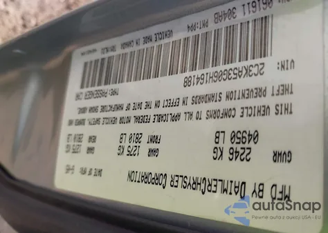 2006 Chrysler 300 Touring from USA, damaged, VIN 2C3KA53G06H164188